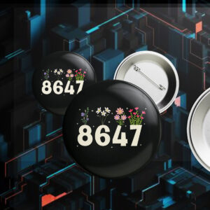 8647 Flower Not My President Liberal, Anti Trump Button