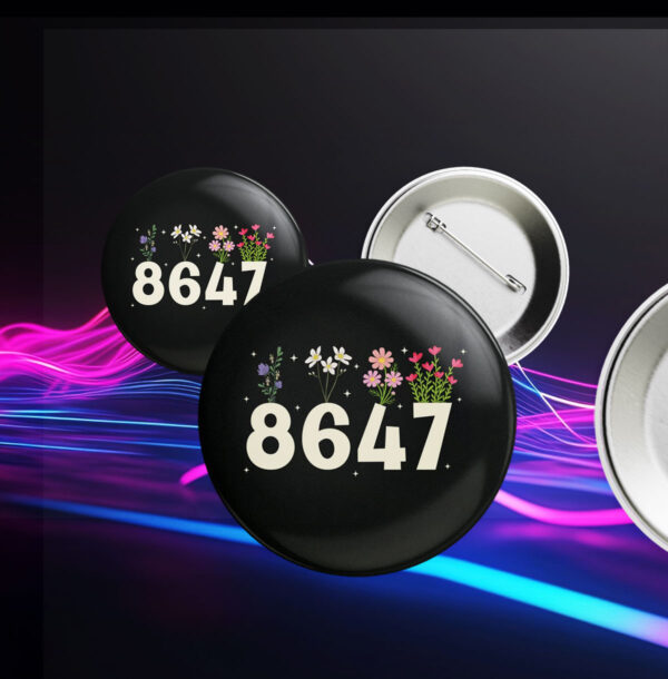 8647 Flower Not My President Liberal, Anti Trump Button