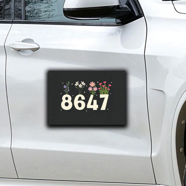 8647 Flower Not My President Liberal, Anti Trump Sticker, Car Magnet