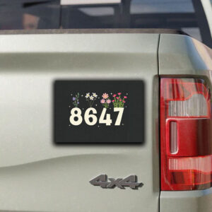8647 Flower Not My President Liberal, Anti Trump Sticker, Car Magnet