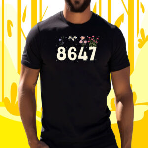 8647 Flower Not My President Liberal, Anti Trump T-Shirt