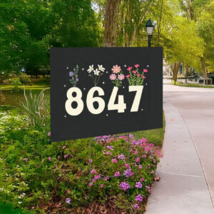 8647 Flower Not My President Liberal, Anti Trump Yard Sign