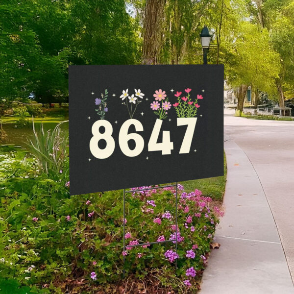 8647 Flower Not My President Liberal, Anti Trump Yard Sign