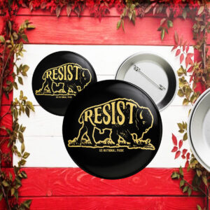 ALT US National Park Resist Service Bison Buffalo Button
