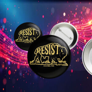 ALT US National Park Resist Service Bison Buffalo Button