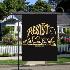 ALT US National Park Resist Service Bison Buffalo Flag