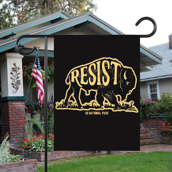 ALT US National Park Resist Service Bison Buffalo Flag