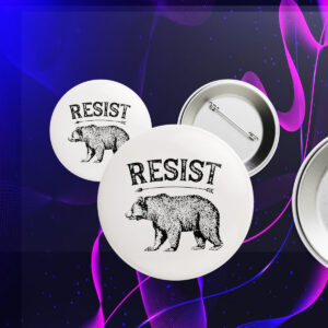 ALT US National Park Resist Service Button Bear