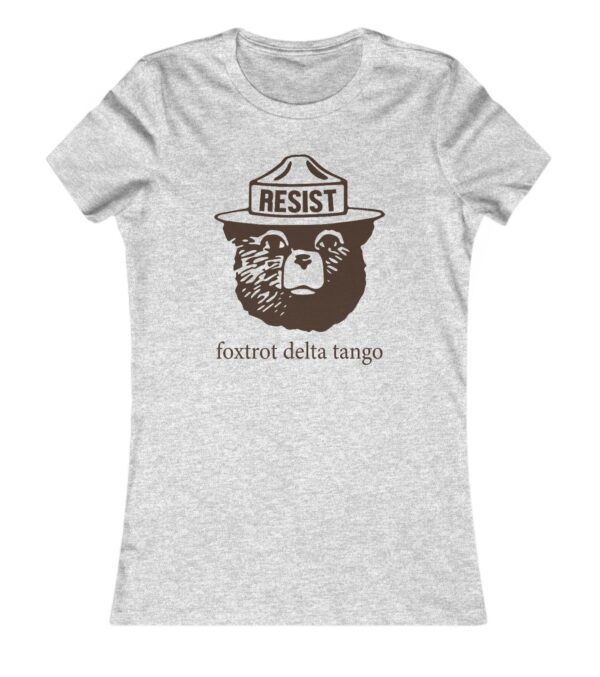 Bear Resist Foxtrot Delta Tango Womens T-Shirt