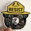 Bear resist resistance Sticker