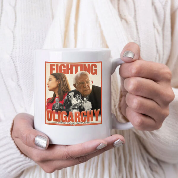 Bernie Sanders Fighting Oligarchy Mug