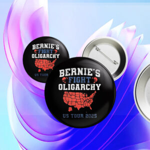 Bernie's Fight Oligarchy US Tour 2025 Button
