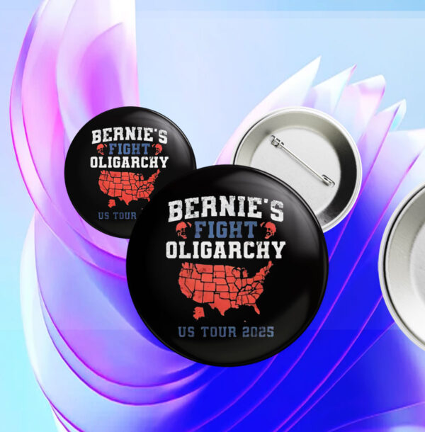 Bernie's Fight Oligarchy US Tour 2025 Button
