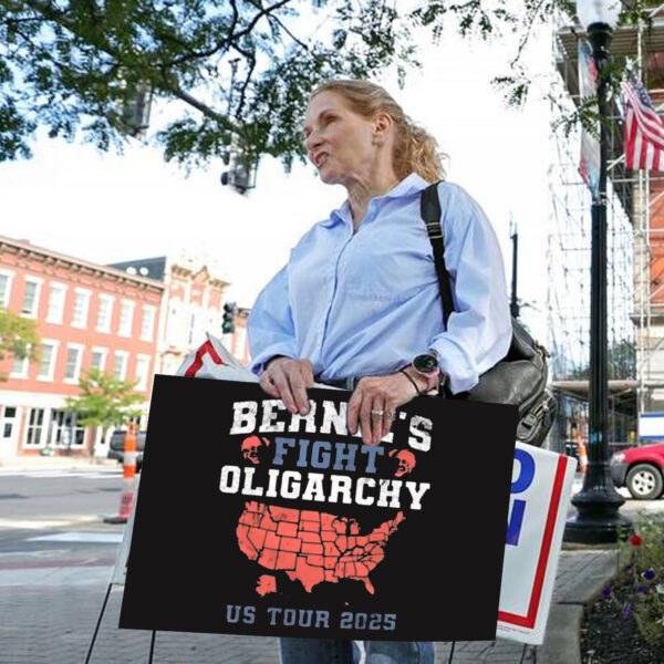 Bernie's Fight Oligarchy US Tour 2025 Yard Sign
