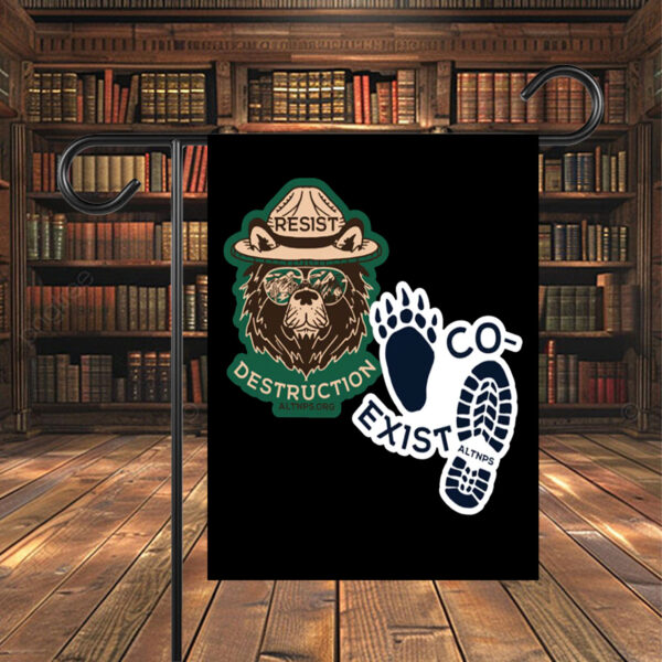 Co-Exist & Resist Destruction Flag