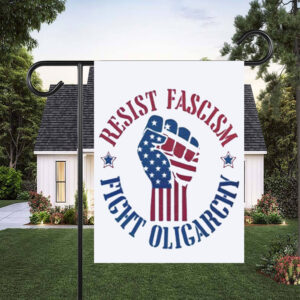 Cute Resist Fascism Fight Oligarchy, Anti Elon Protest 2025 Flag