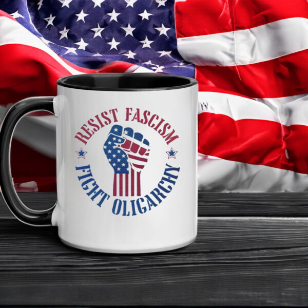 Cute Resist Fascism Fight Oligarchy, Anti Elon Protest 2025 Mug