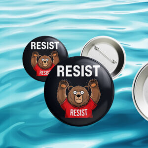 Environmental Activism, Smokey Bear Resist Button