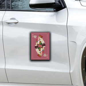FDT Queen Of Hearts Anti Trump Sticker, Car Magnet