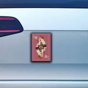 FDT Queen Of Hearts Anti Trump Sticker, Car Magnet