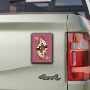 FDT Queen Of Hearts Anti Trump Sticker, Car Magnet