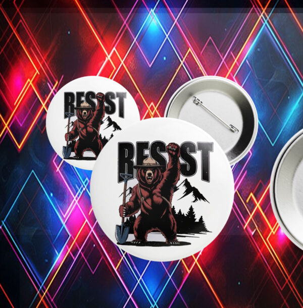 FDT Resist Bear, Smokey Bear Resist Button