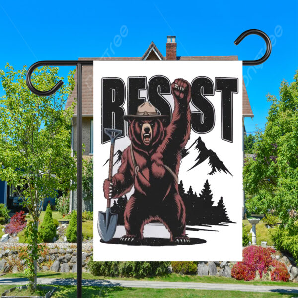 FDT Resist Bear, Smokey Bear Resist Flag