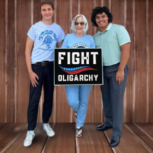 Fight Oligarchy Against Corporate Greed Activist Yard Sign