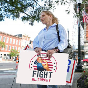 Fight Oligarchy, No Kings 2025 Yard Sign