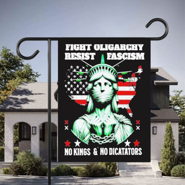 Fight Oligarhy Resist Fascism No Kongs And No Diccataors Flag