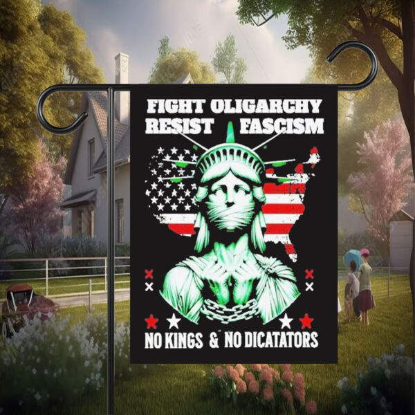 Fight Oligarhy Resist Fascism No Kongs And No Diccataors Flag