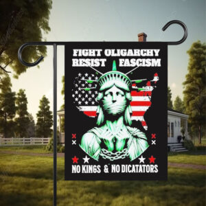 Fight Oligarhy Resist Fascism No Kongs And No Diccataors Flag
