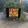 Floral Resist Not My President Anti-Trump, Not My Values Not My Beliefs Yard Sign