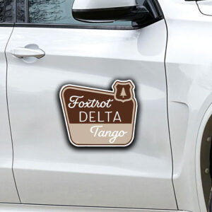 Foxtrot Delta Tango, National Parks Foxtrot Delta Tango Sticker, Car Magnet
