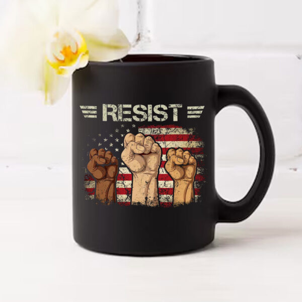 Liberal Fist America, Resist Mug