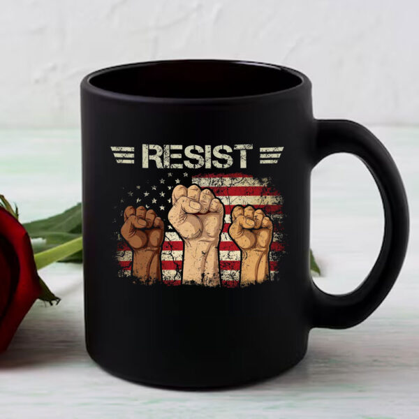 Liberal Fist America, Resist Mug