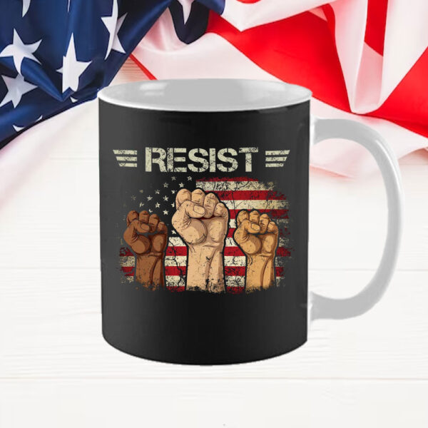 Liberal Fist America, Resist Mug