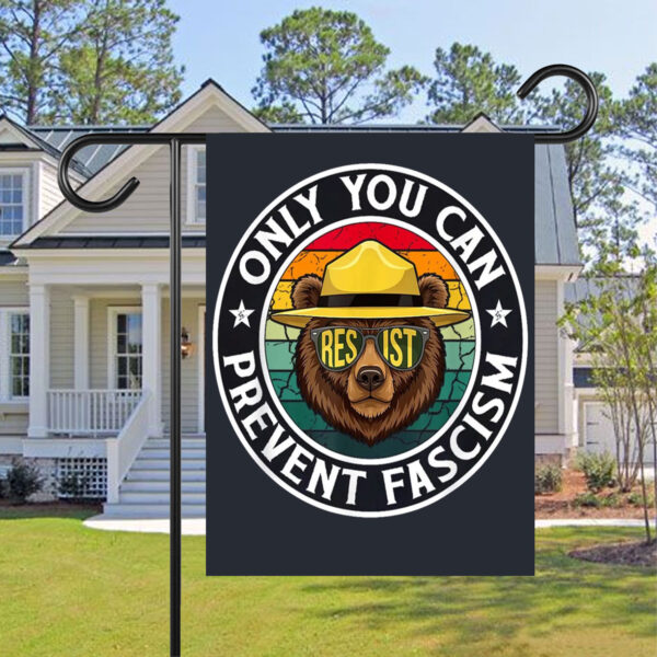 Official Only You Can Prevent Fascism, Smokey Bear Resist Flag