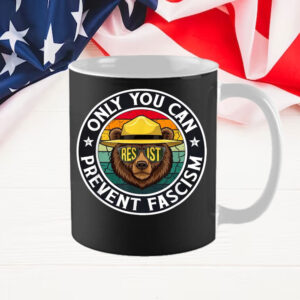 Official Only You Can Prevent Fascism, Smokey Bear Resist Mug
