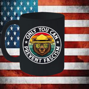 Official Only You Can Prevent Fascism, Smokey Bear Resist Mug