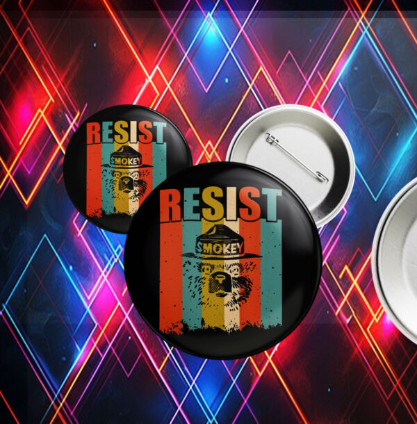Official Smokey the Bear Resist 2025 Button