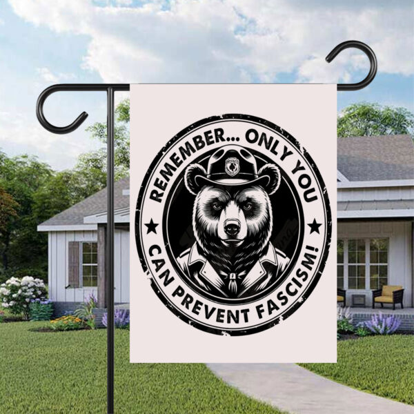 Only You Can Prevent Fascism, Retro National Park Bear Resist Flag