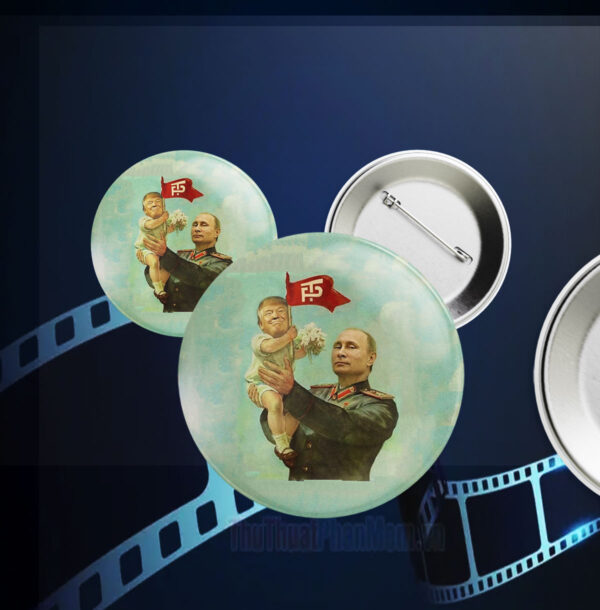 Putin Holding Baby Trump, Resist Anti Trump Button