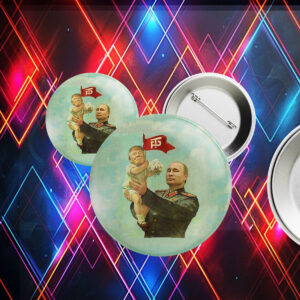 Putin Holding Baby Trump, Resist Anti Trump Button