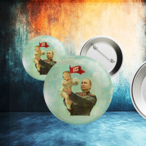 Putin Holding Baby Trump, Resist Anti Trump Button