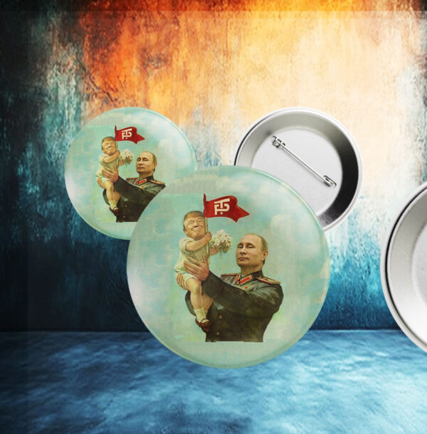 Putin Holding Baby Trump, Resist Anti Trump Button