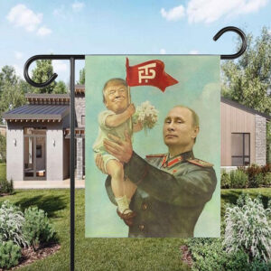 Putin Holding Baby Trump, Resist Anti Trump Flag