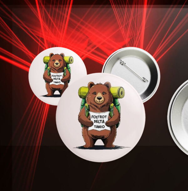 Resist Bear Shirt Foxtrot Delta Tango Anti Trump, National Parks Button