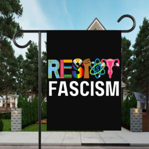 Resist Fascism Anti Trump 2025 Flag