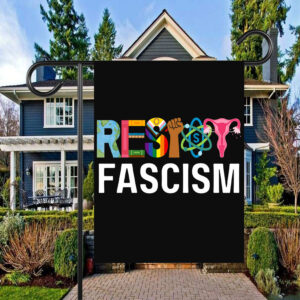 Resist Fascism Anti Trump 2025 Flag